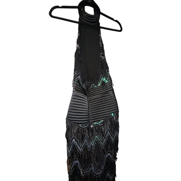 Zhivago Women's sequin gown Maxi Black Halter Party Dress Size XS - Picture 7 of 8